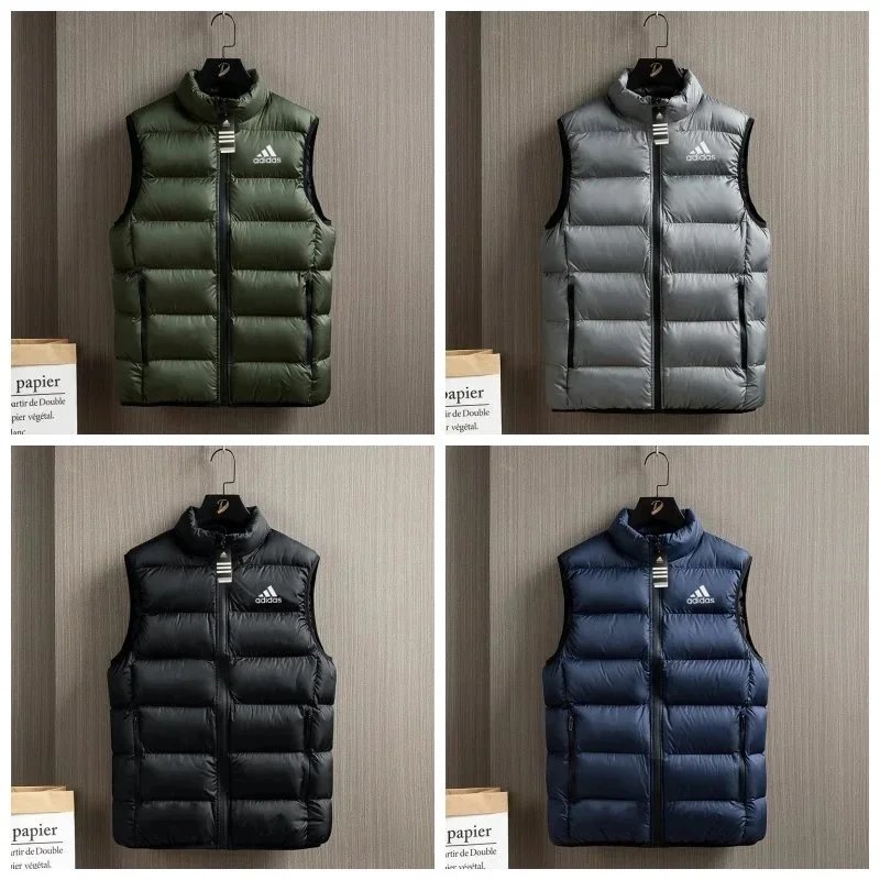 Adidas Men’s Quilted Down Vest – Lightweight Winter Jacket