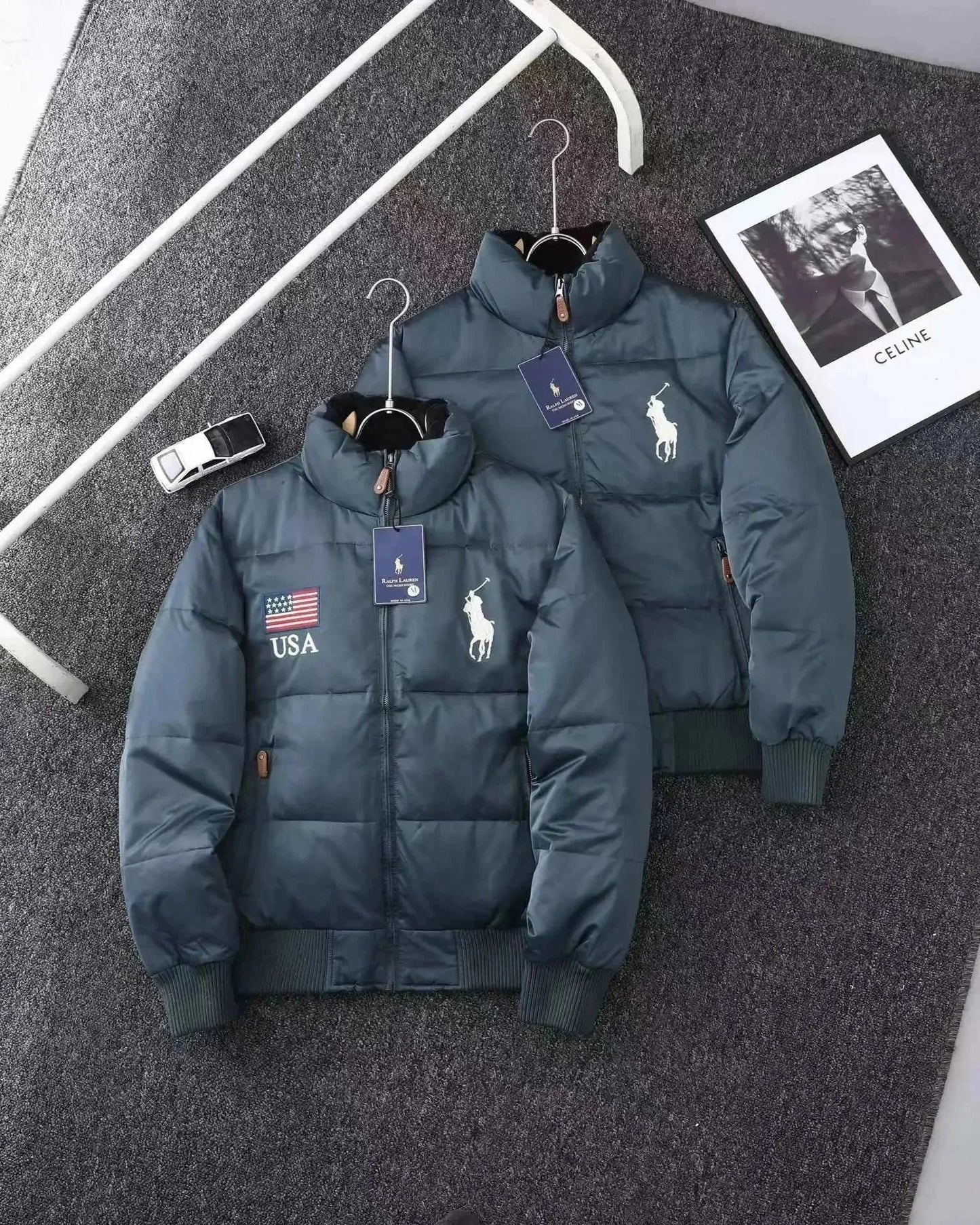 Ralph Lauren Men’s Hooded Down Jacket – Warm Winter Coat