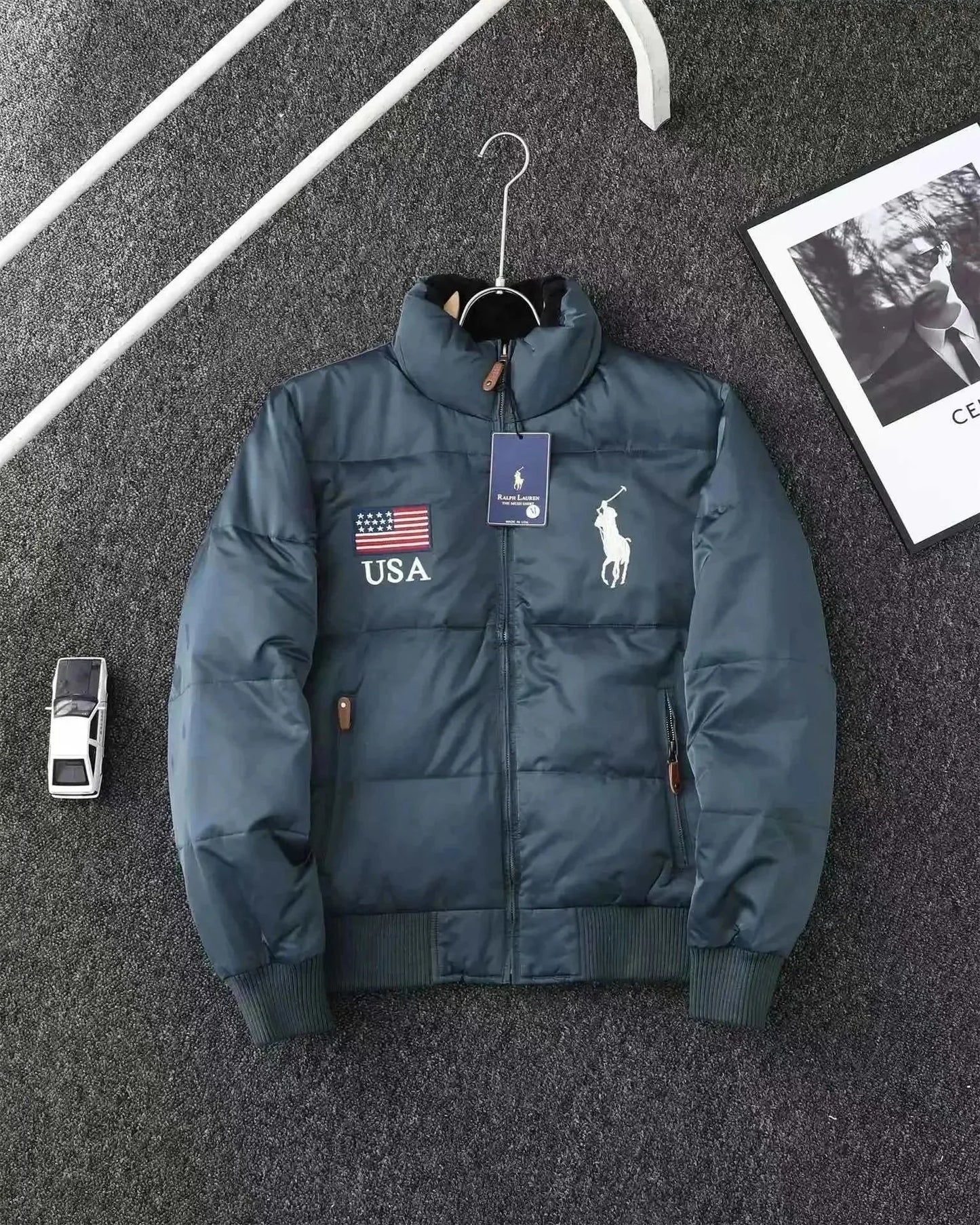 Ralph Lauren Men’s Hooded Down Jacket – Warm Winter Coat
