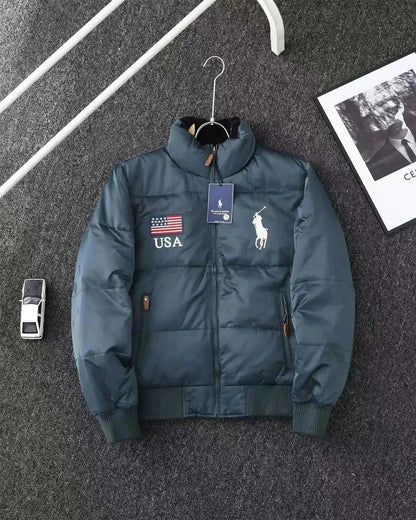 Ralph Lauren Men’s Hooded Down Jacket – Warm Winter Coat