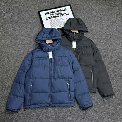Ralph Lauren Men’s Hooded Down Jacket – Warm Winter Coat