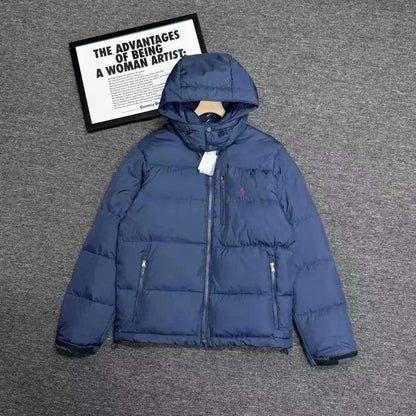 Ralph Lauren Men’s Hooded Down Jacket – Warm Winter Coat