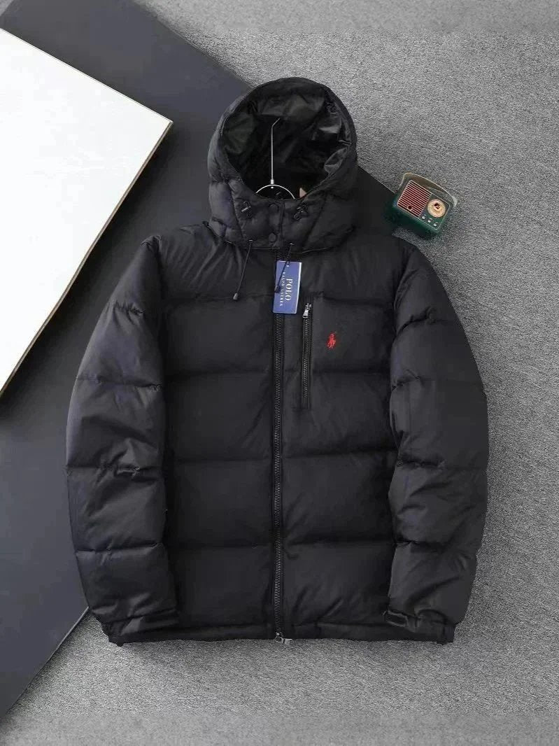 Ralph Lauren Men’s Hooded Down Jacket – Warm Winter Coat